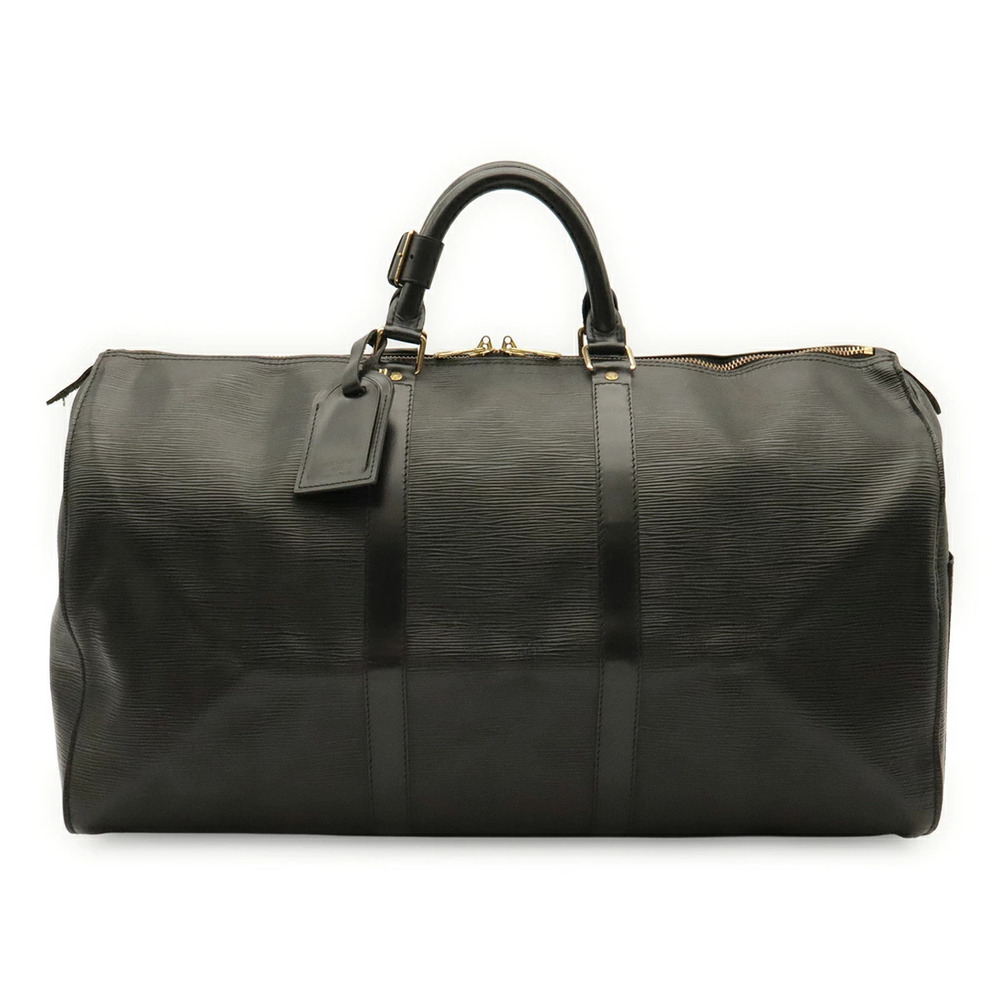 LOUIS VUITTON Epi Keepall Boston Bag Travel Leather Noir Black